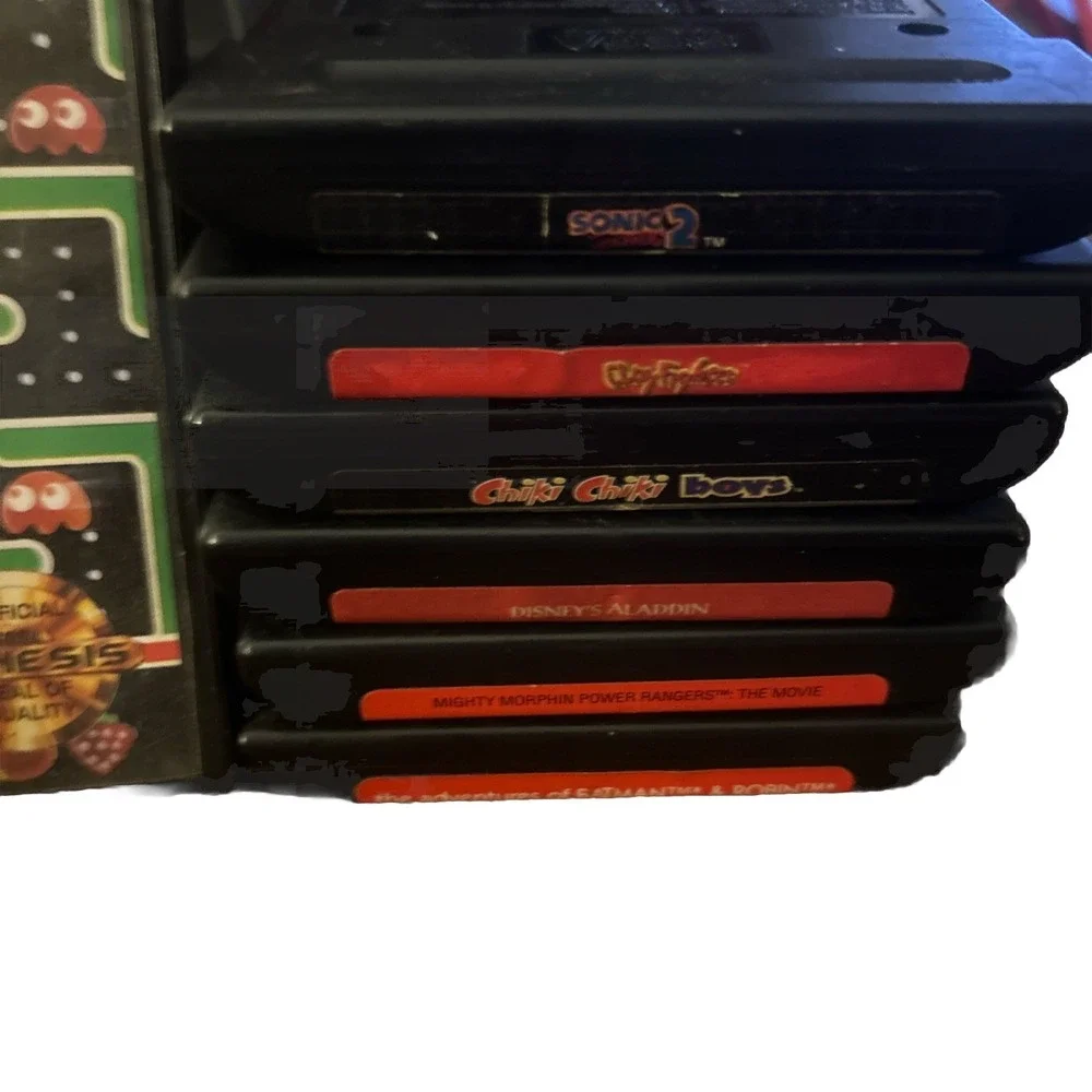 Vtg Lot of 7 Sega Genesis Game Cartridges Batman And Robin Chiki Chiki Boys More
